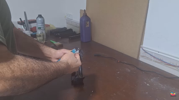 مرحله دوم: تمیزکاری مخزن ضایعات (بخش درام)